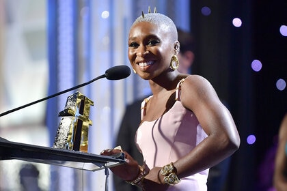 Cynthia Erivo accepts the Hollywood Breakout Actress Award