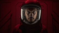 A man wears a helmet in The Ark Episode 205.